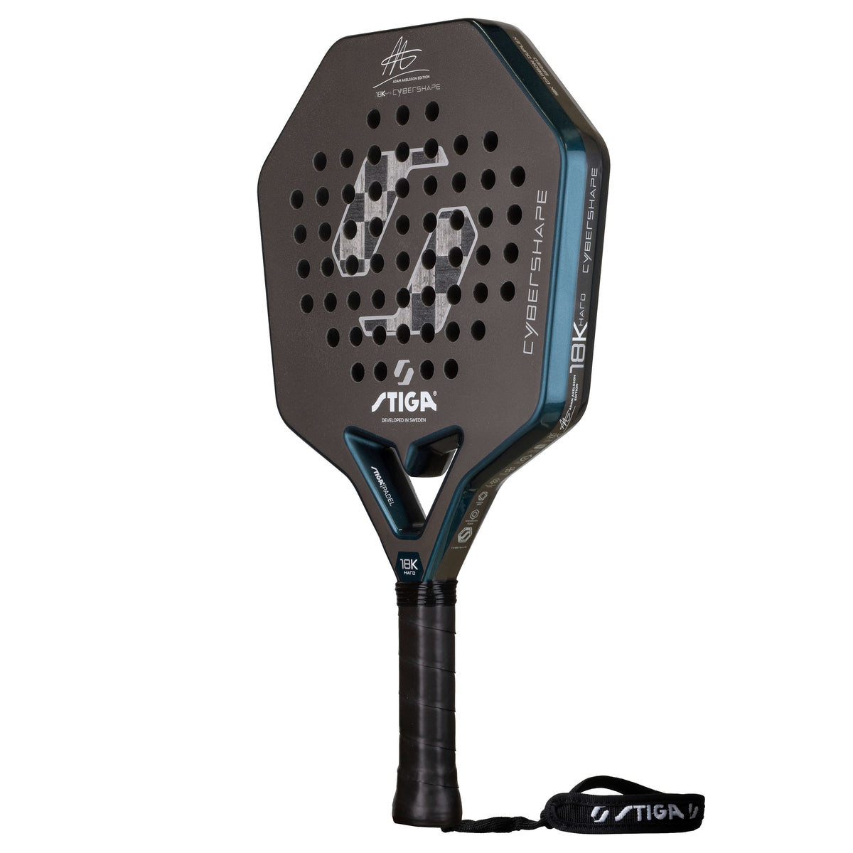 STIGA Padel Racket 18K Hard Adam Axelsson Edition Cybershape