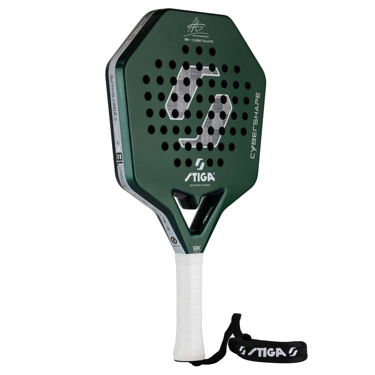 STIGA Padel Racket 18K X Hard Adam Edition Cybershape