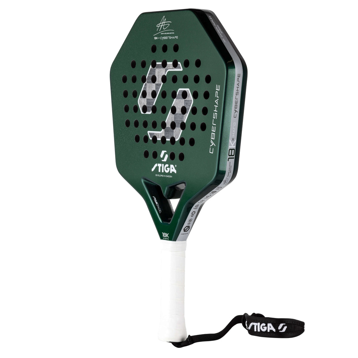 STIGA Padel Racket 18K X Hard Adam Edition Cybershape