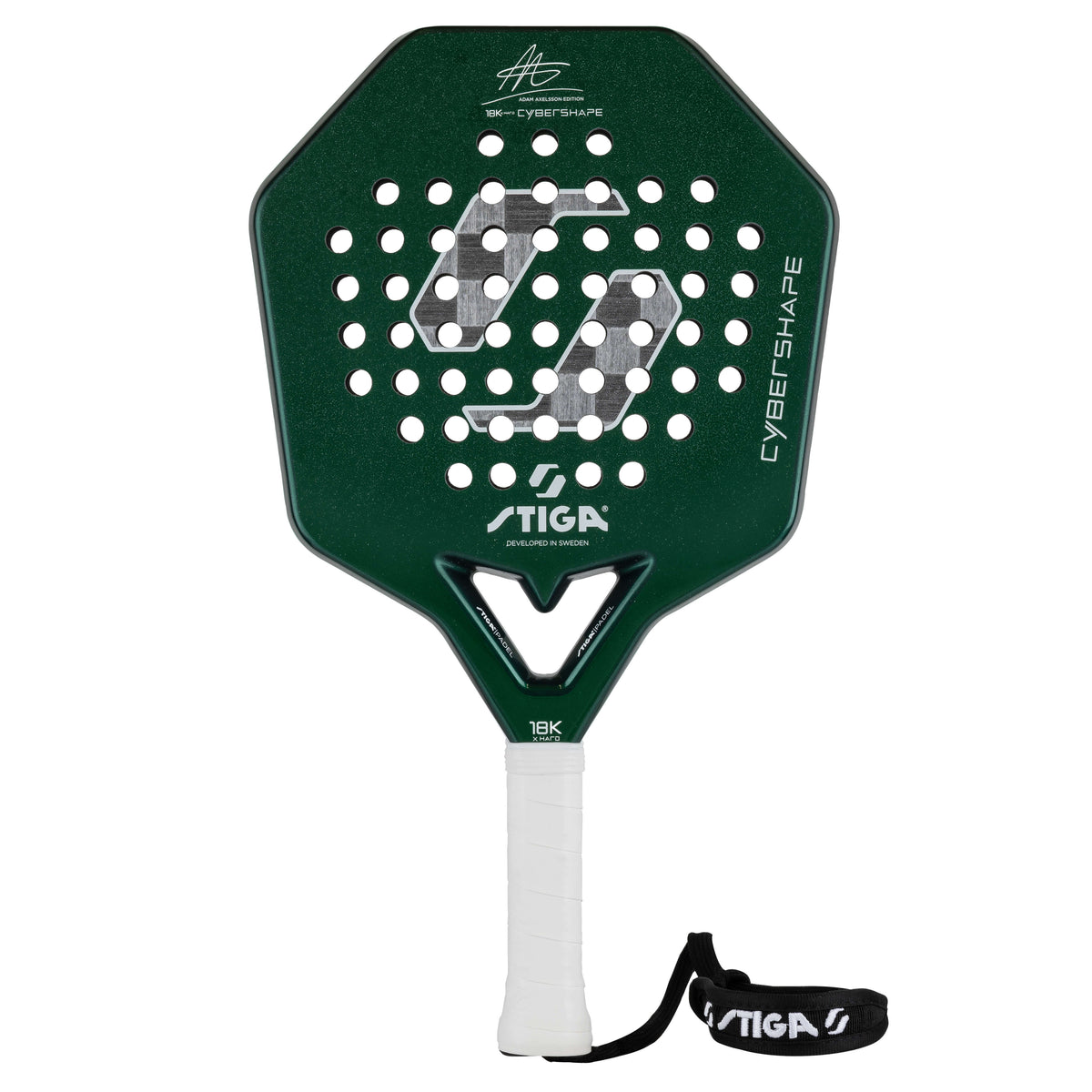 STIGA Padel Racket 18K X Hard Adam Edition Cybershape
