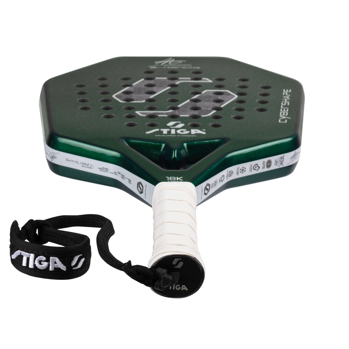 STIGA Padel Racket 18K X Hard Adam Edition Cybershape